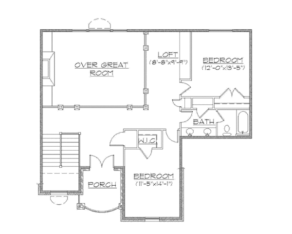 Architectural House Design - Country Floor Plan - Upper Floor Plan #945-67