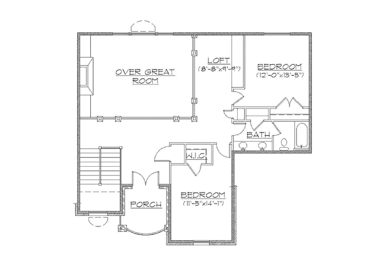 Architectural House Design - Floor Plan - Upper Floor for Country House Plan #945-67 - 3 bed, 2.5 bath