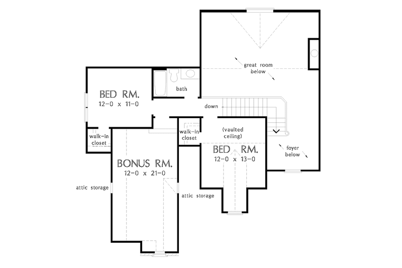 Home Plan - Floor Plan - Upper Floor for Traditional House Plan #929-481 - 4 bed, 3 bath