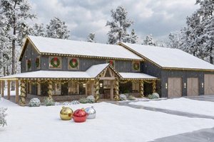 House Design - Exterior - Front Elevation for Barndominium House Plan #455-243 - 4 bed, 2.5 bath