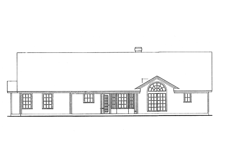 Dream House Plan - Exterior - Rear Elevation for Country House Plan #42-575 - 4 bed, 2 bath