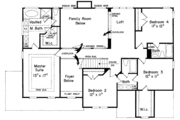 Country Style House Plan - 5 Beds 4 Baths 2834 Sq/Ft Plan #927-80 