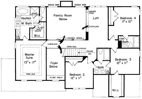 Dream House Plan - Country Floor Plan - Upper Floor Plan #927-80