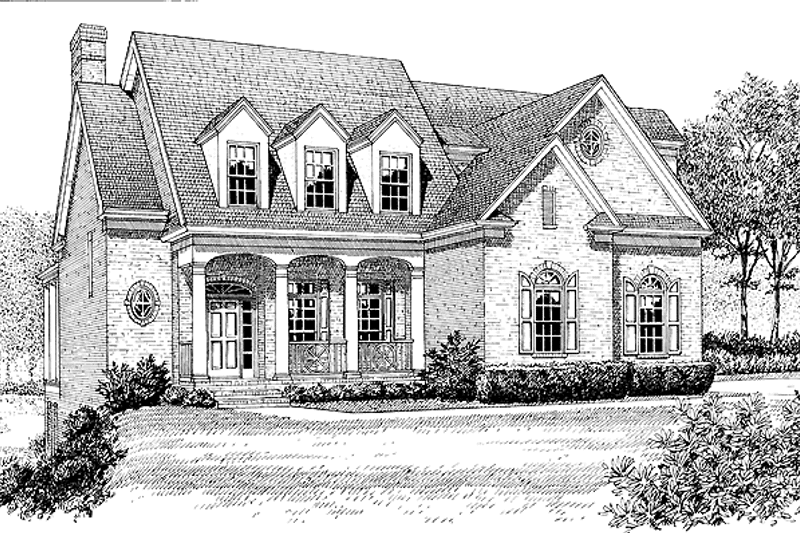 Dream House Plan - Exterior - Front Elevation 3 for Country House Plan #453-297 - 5 bed, 4.5 bath
