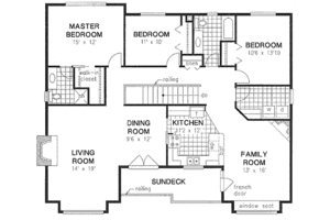 Floor Plan - Main Floor for European House Plan #18-9030 - 3 bed, 2 bath