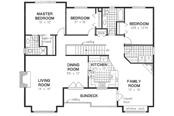 Floor Plan - Main Floor for European House Plan #18-9030 - 3 bed, 2 bath