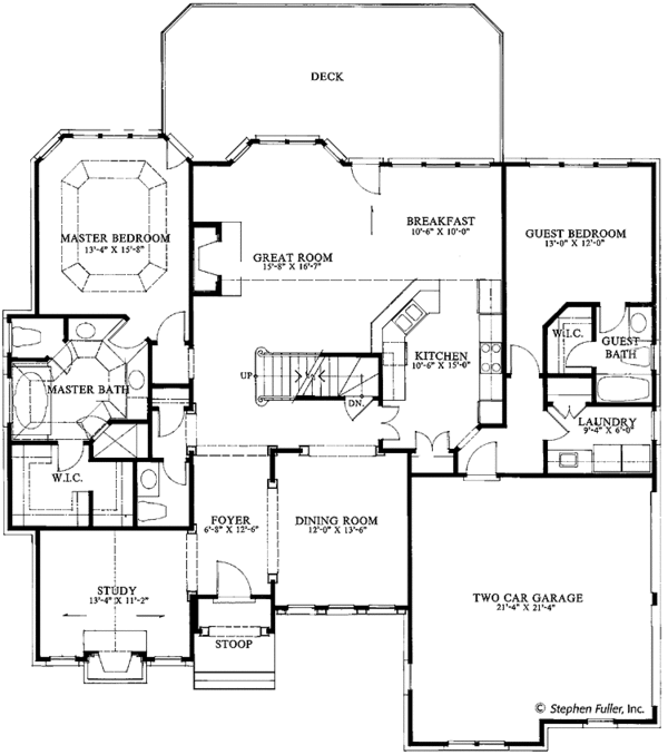 Dream House Plan - Traditional Floor Plan - Main Floor Plan #429-66