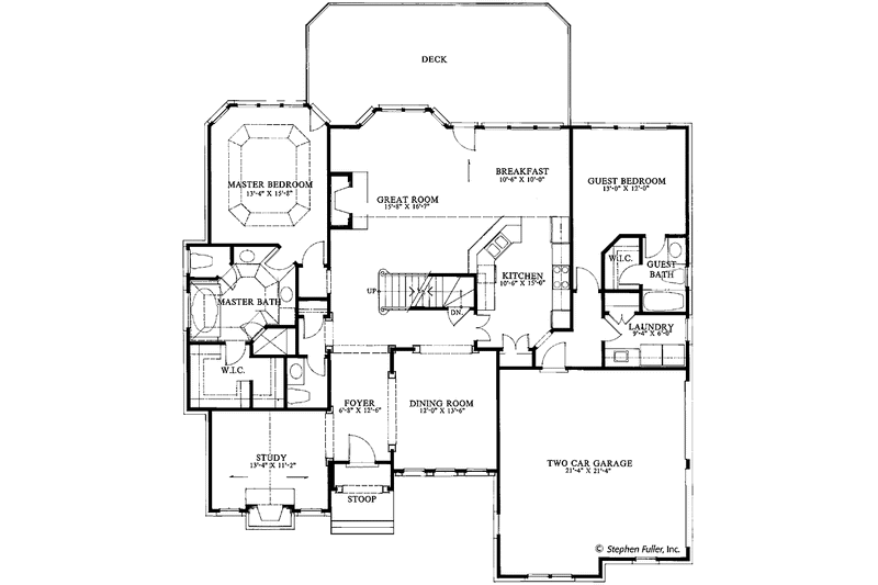 House Blueprint - Floor Plan - Main Floor for Traditional House Plan #429-66 - 4 bed, 3.5 bath
