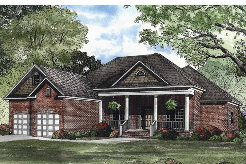 Architectural House Design - Exterior - Front Elevation 3 for Classical House Plan #17-2969 - 3 bed, 2 bath