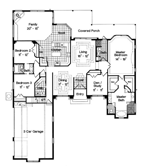 House Design - European Floor Plan - Main Floor Plan #417-740