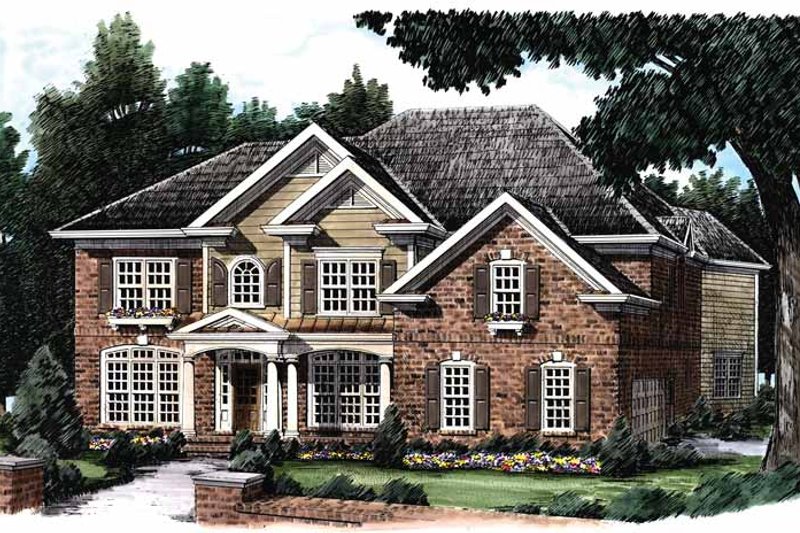 Architectural House Design - Colonial Exterior - Front Elevation Plan #927-832