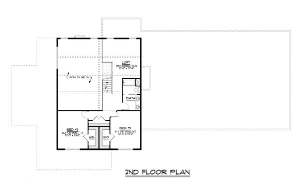 Barndominium Floor Plan - Upper Floor Plan #1064-110