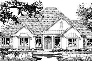 Home Plan - Exterior - Front Elevation for Country House Plan #472-343 - 3 bed, 2.5 bath