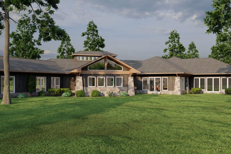 Dream House Plan - Exterior - Rear Elevation 2 for Mediterranean House Plan #923-337 - 3 bed, 2.5 bath