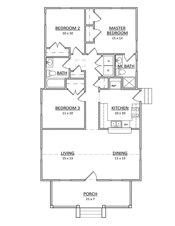 House Design - Craftsman Floor Plan - Main Floor Plan #936-23
