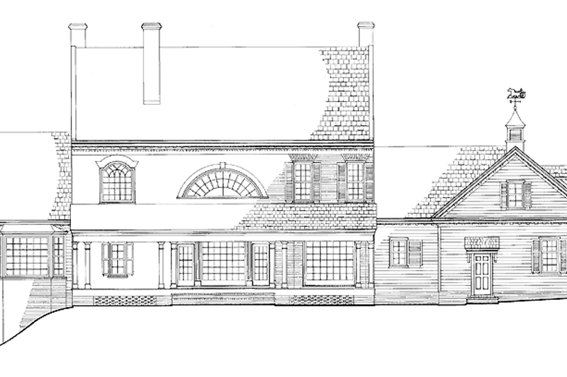 Dream House Plan - Exterior - Rear Elevation for Classical House Plan #137-312 - 4 bed, 4 bath
