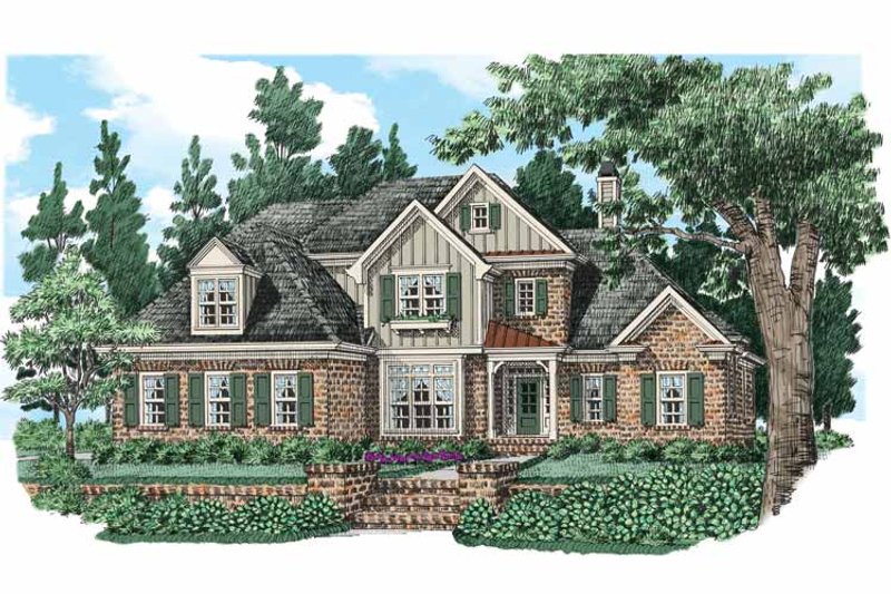Home Plan - Exterior - Front Elevation 3 for European House Plan #927-531 - 4 bed, 3.5 bath