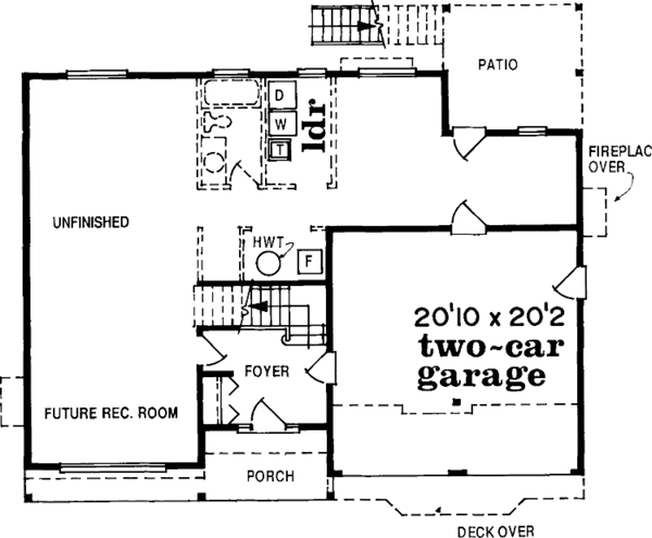 Home Plan - Country Floor Plan - Lower Floor Plan #47-796