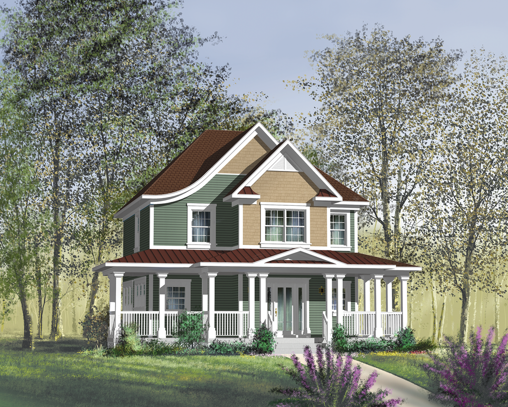 Country Style House Plan - 3 Beds 1 Baths 1664 Sq/Ft Plan #25-4603 ...