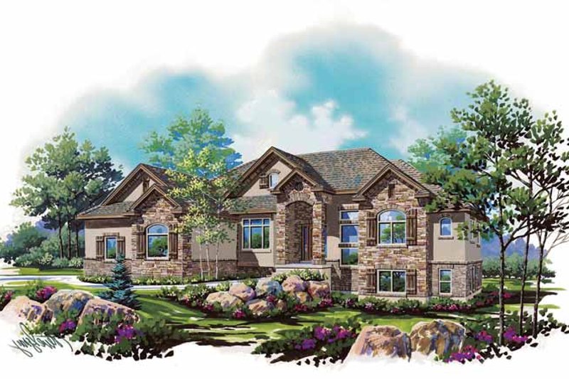 Architectural House Design - Country Exterior - Front Elevation Plan #945-135