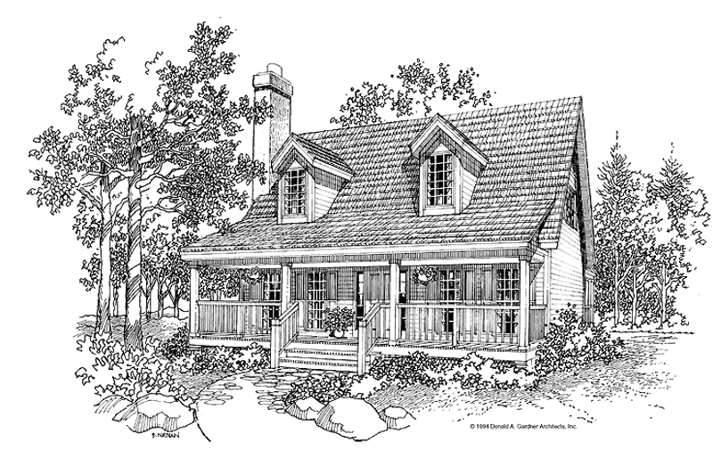 Architectural House Design - Country Exterior - Front Elevation Plan #929-211