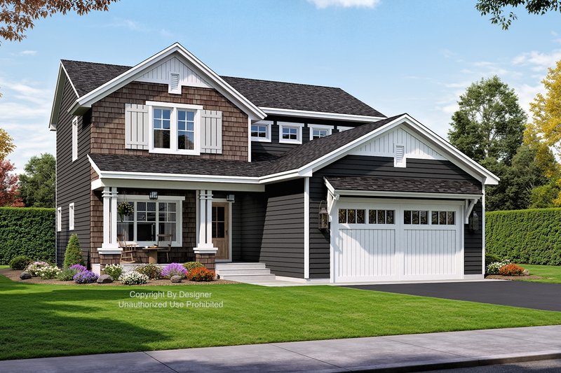 House Blueprint - Exterior - Front Elevation 3 for Bungalow House Plan #51-1375 - 4 bed, 3.5 bath