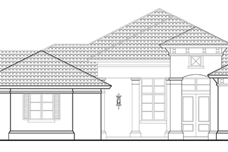 Architectural House Design - Exterior - Front Elevation 3 for Mediterranean House Plan #930-457 - 3 bed, 4.5 bath