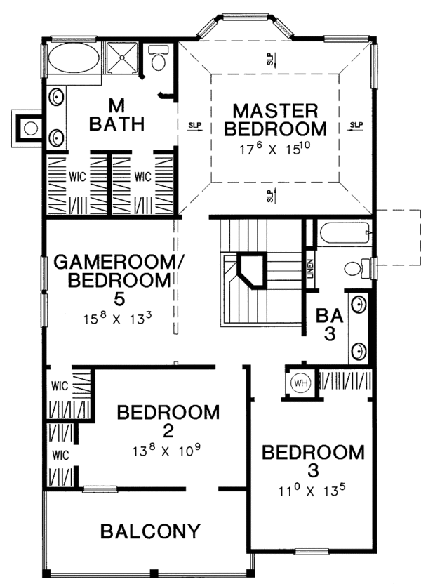 Dream House Plan - Country Floor Plan - Upper Floor Plan #472-177