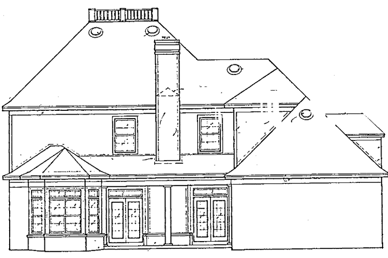 Dream House Plan - Exterior - Rear Elevation for Country House Plan #952-91 - 4 bed, 3.5 bath