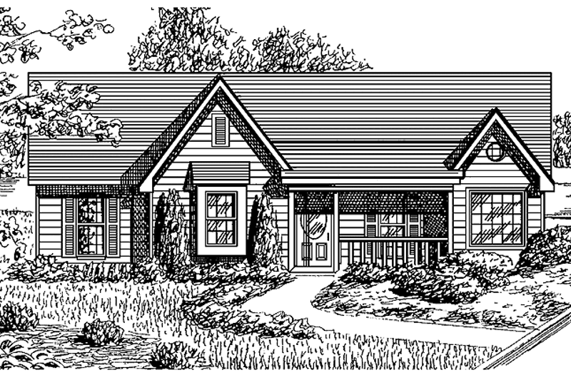 Home Plan - Country Exterior - Front Elevation Plan #34-247