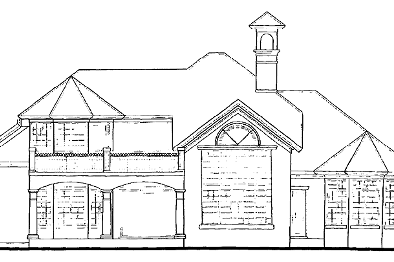 Dream House Plan - Exterior - Rear Elevation 1 for Mediterranean House Plan #930-297 - 3 bed, 3.5 bath