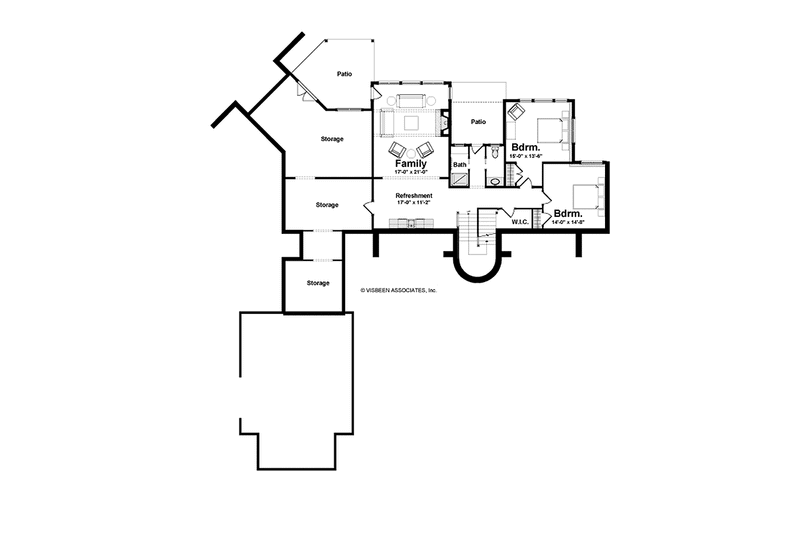 Home Plan - Floor Plan - Lower Floor for Traditional House Plan #928-236 - 3 bed, 3.5 bath