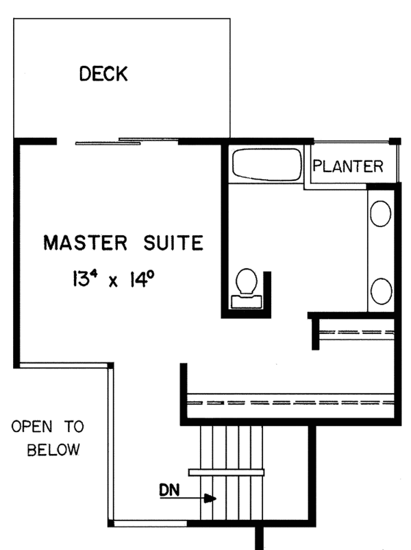 House Plan Design - Contemporary Floor Plan - Upper Floor Plan #60-776