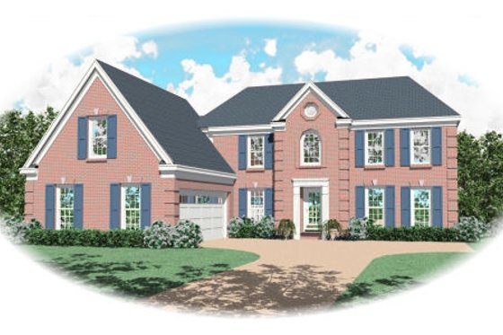 Exterior - Front Elevation for European House Plan #81-13677 - 4 bed, 3.5 bath