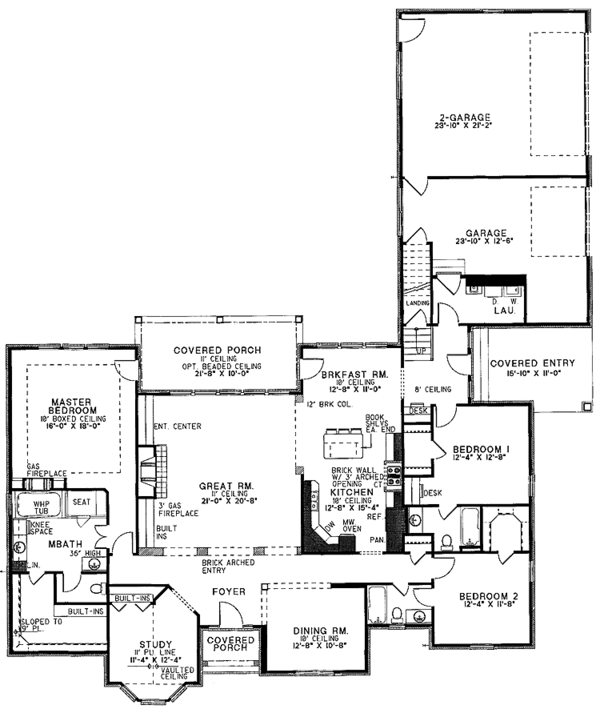 Home Plan - Traditional Floor Plan - Main Floor Plan #17-2625