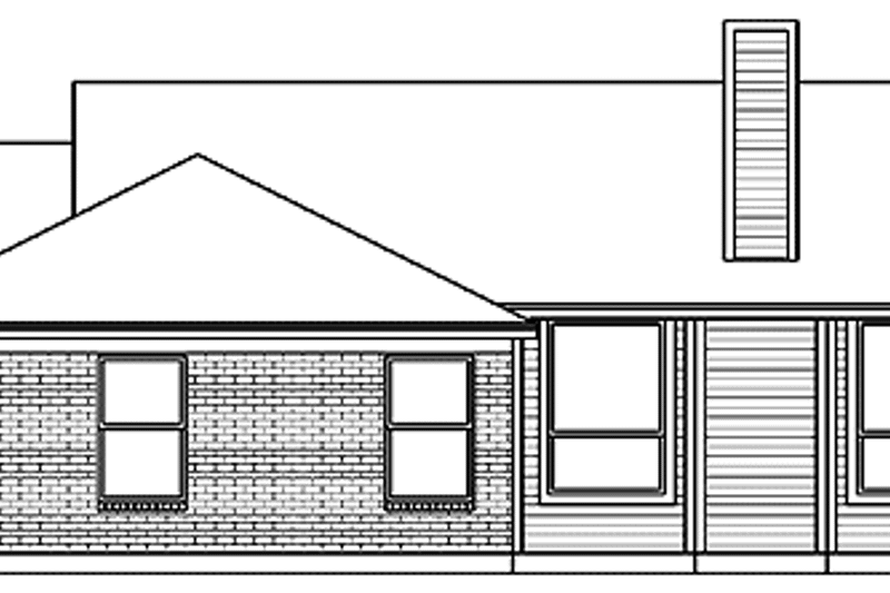Home Plan - Exterior - Rear Elevation for Country House Plan #84-749 - 3 bed, 2 bath