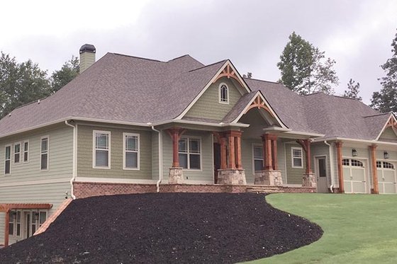 Exterior - Front Elevation 3 for Craftsman House Plan #437-74 - 3 bed, 3.5 bath