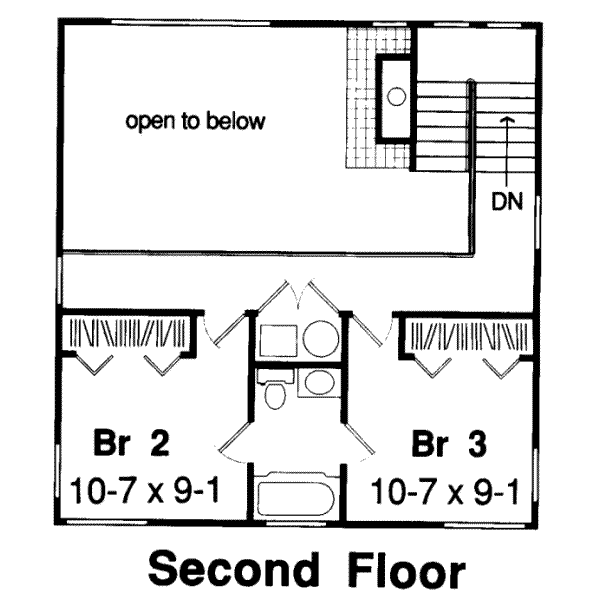 Cabin Floor Plan - Upper Floor Plan #312-430