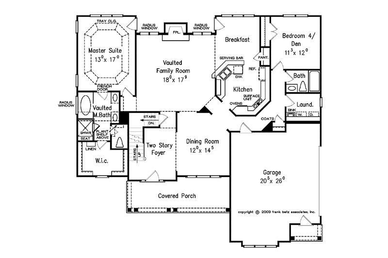 Home Plan - Floor Plan - Main Floor for Country House Plan #927-915 - 4 bed, 3 bath