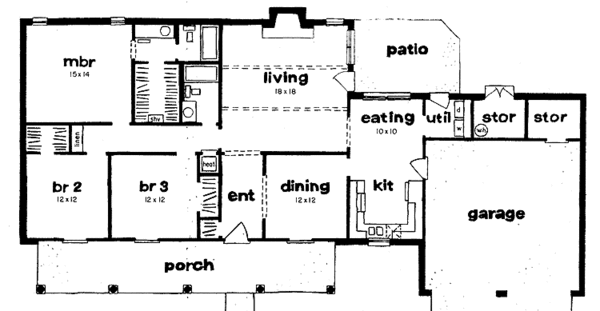 House Design - Classical Floor Plan - Main Floor Plan #36-587