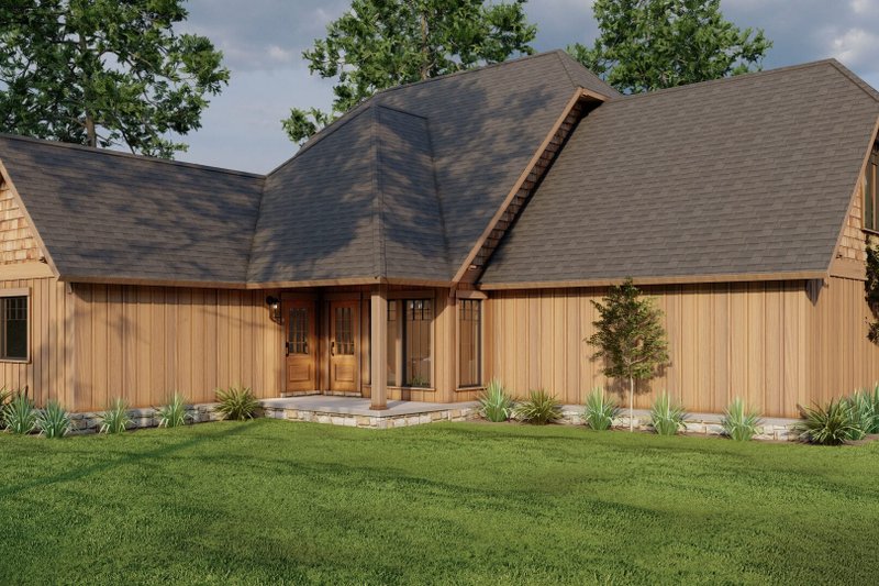 House Blueprint - Exterior - Rear Elevation 2 for European House Plan #17-2260 - 3 bed, 2.5 bath