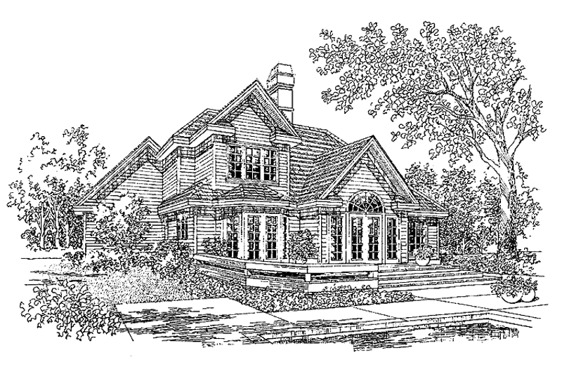 Architectural House Design - Exterior - Rear Elevation for Traditional House Plan #929-138 - 3 bed, 2.5 bath