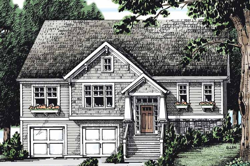 Home Plan - Exterior - Front Elevation 3 for Craftsman House Plan #927-266 - 3 bed, 2 bath