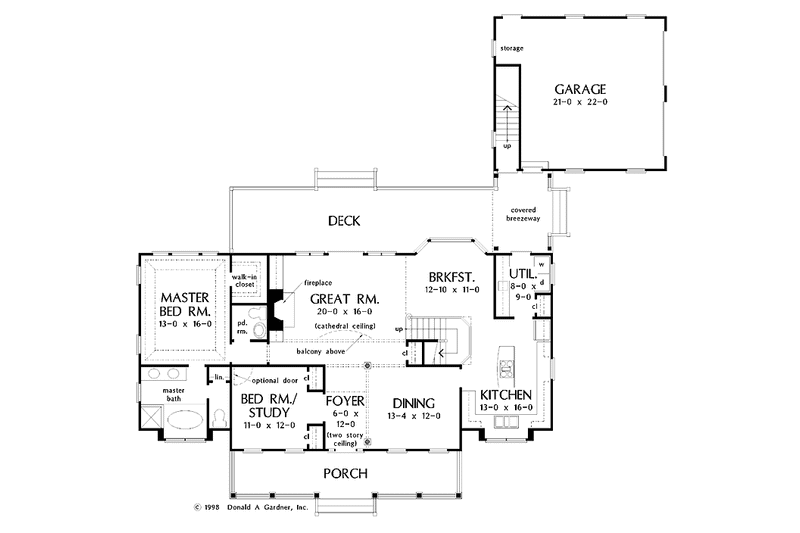Home Plan - Floor Plan - Main Floor for Country House Plan #929-355 - 4 bed, 2.5 bath