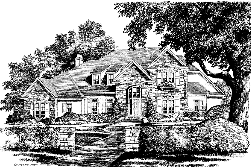 Home Plan - Exterior - Front Elevation 3 for Country House Plan #952-244 - 4 bed, 3.5 bath
