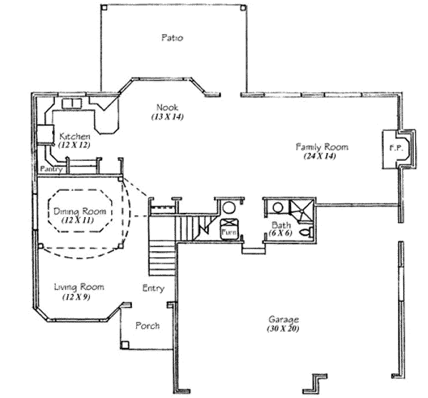 Dream House Plan - Traditional Floor Plan - Main Floor Plan #5-183