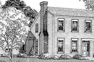 Dream House Plan - Exterior - Front Elevation for Colonial House Plan #45-444 - 3 bed, 2 bath