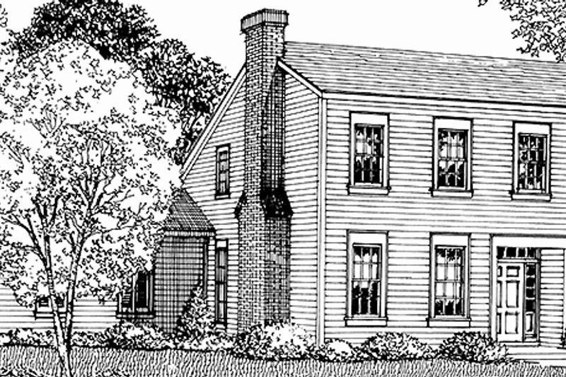 Home Plan - Colonial Exterior - Front Elevation Plan #45-444