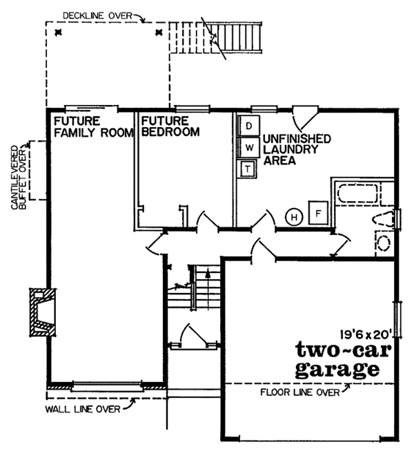 House Blueprint - Contemporary Floor Plan - Lower Floor Plan #47-687
