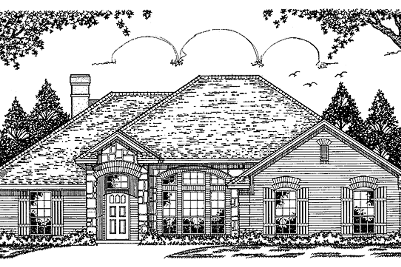 Home Plan - Country Exterior - Front Elevation Plan #42-447
